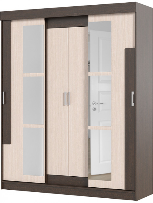 Андрей-Е (ФЕЯ) шкаф-купе (1600*2100*520 мм) венге/дуб белфорд