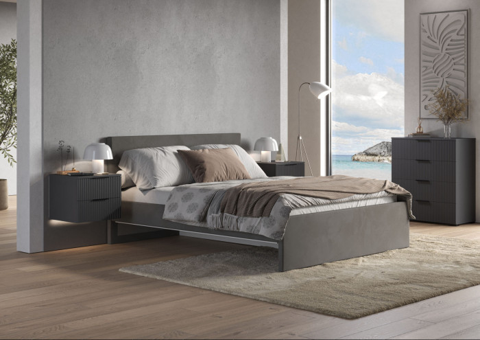 Кровать Тэя (кровать 160 + 2 ящ.), Микровелюр-55