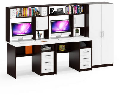 С-МД-СК9 Компоновка № 05, венге/белый шагрень