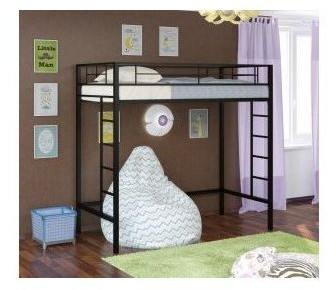 Кровать-чердак Севилья 1.1, черная