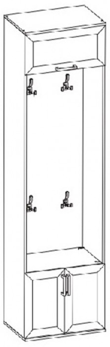 Бэль Вешалка открытая + Карнизы 603/422 Слоновая кость