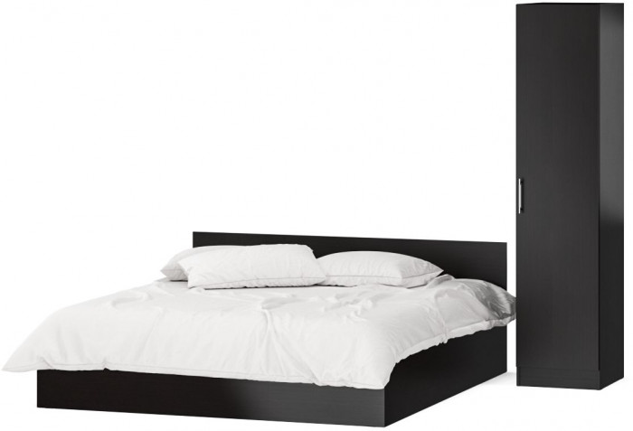 Кровать 1800 + Пенал Стандарт, венге