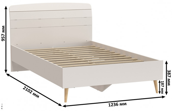 Афина Спальня 23-1200, кашемир серый