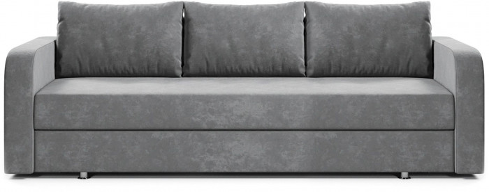 Диван-кровать Вектор, еврокнижка, велюр, 140х190, серый