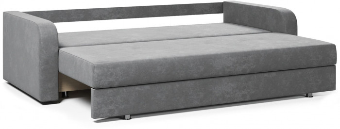 Диван-кровать Вектор, еврокнижка, велюр, 140х190, серый