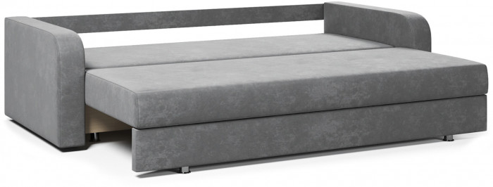 Диван-кровать Вектор, еврокнижка, велюр, 140х190, серый