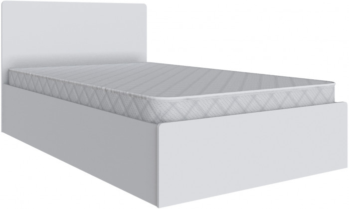 Кровать 120х200 Мадрид с настилом ДСП (МД-1), Белый
