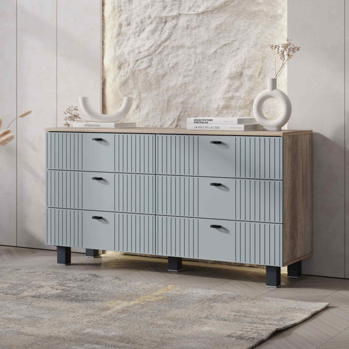 "Олива" КМ-04 комод Дуб каньон/МФ11 шарли бриз