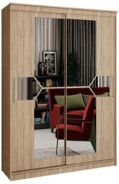 Шкаф-купе Элегант 1500 (Сандал светлый)