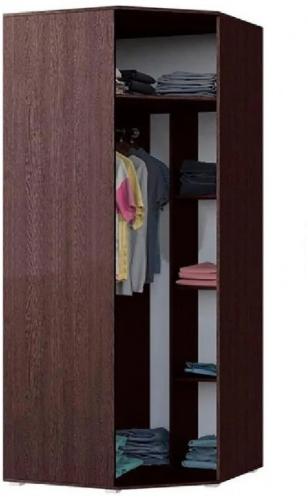 Ким Шкаф угловой (Сонома / Белый глянец)