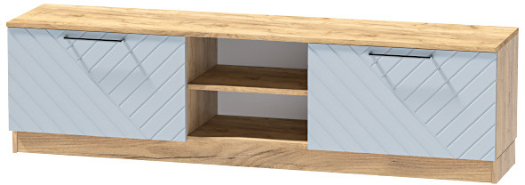 Тумба для ТВ-техники напольная "Иннэс-7", Крафт золотой/Монблан Р-826