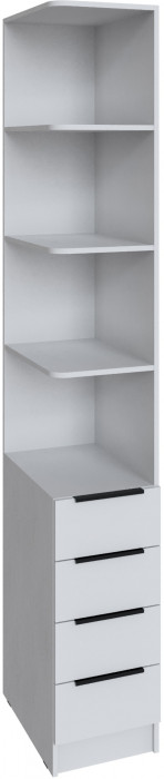 Угловое завершение Мадрид (0,35) с 4 ящ. левое, Белый