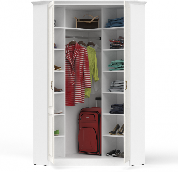 Ливерпуль Шкаф для одежды 13.124 с карнизом, ясень ваниль/белый