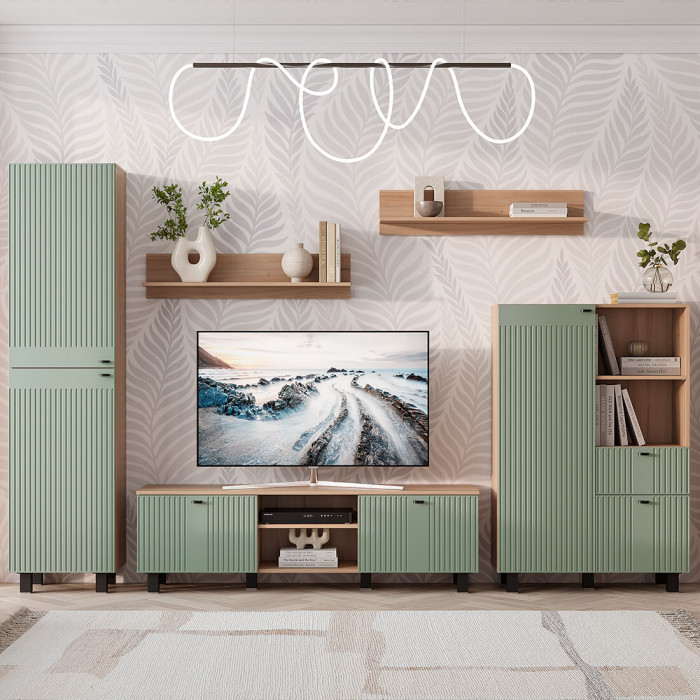 "Олива" ПН-03 пенал Дуб каньон/Эвкалипт софт МФ12