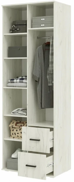 Алтея Шкаф 2-х ств 800 дуб крафт белый