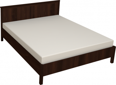 Кровать с ортопедическим основанием (металл) Шерлоск 41 180х200, орех
