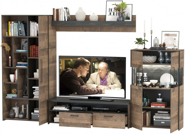 Трувор Гостиная 061, дуб гранж песочный/интра