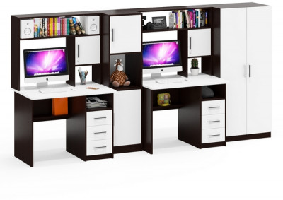 С-МД-СК9 Компоновка № 07, венге/белый шагрень