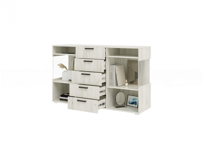 Гостиная Алтея, композиция 2, дуб крафт белый