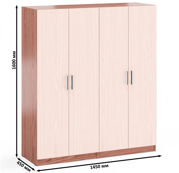 Два Шкафа С-МД-СК9Ш к компьютерному столу С-МД-СК9, цвет ясень шимо светлый/ясень шимо тёмный, ШхГхВ 140х45х160 см.