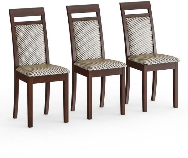 Три стула Мебель--24 Гольф-12 разборных, орех