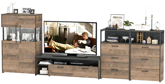 Трувор Гостиная 110, дуб гранж песочный/интра