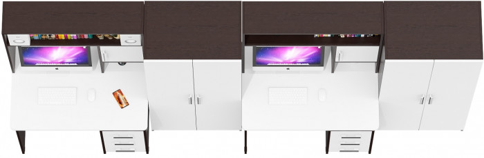 С-МД-СК9 Компоновка № 08, венге/белый шагрень