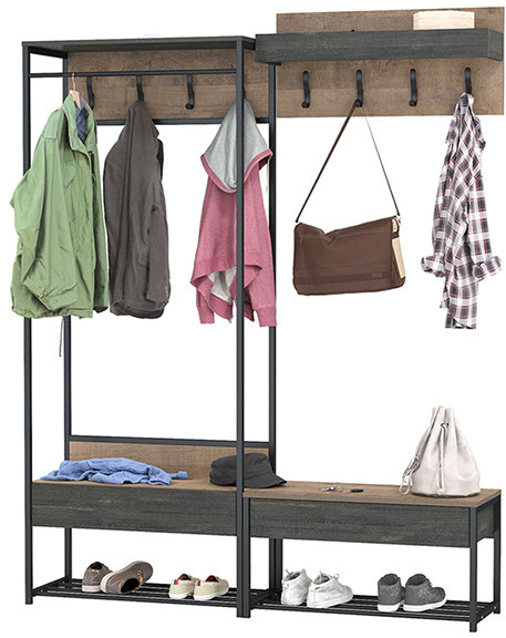 Трувор Прихожая 213, дуб гранж песочный/интра