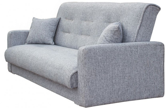 Раскладной диван-кровать, прямой, книжка, цвет серый, рогожка, Лондон 120х190