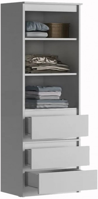 Челси Стеллаж (Белый глянец, Дуб Сонома)