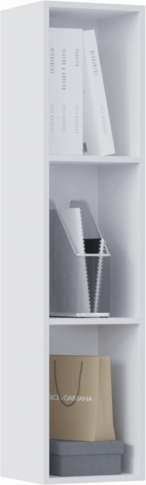 Оливия Шкаф навесной (Белый, Белый глянец)