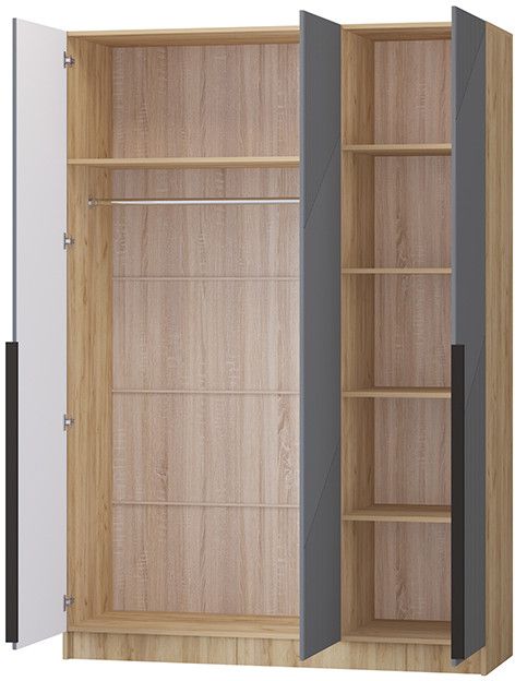 Шкаф Авис 1,5 (№1), Крафт золотой/Графит