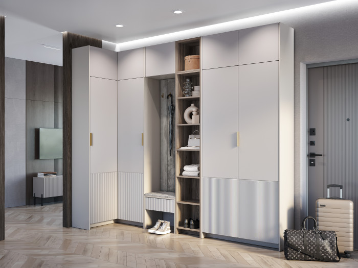 Шкаф 2-х створчатый "Пандора" ШК-01, Кашемир/МФ03