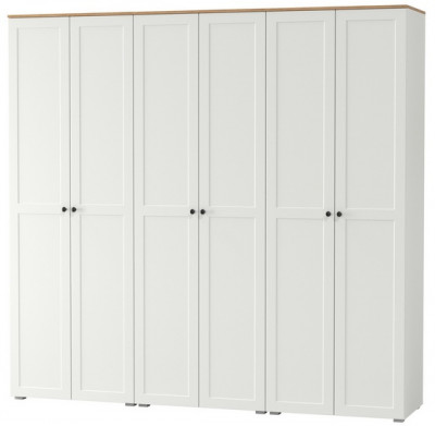 Остин 13.224 Шкаф 3 шт., белый шагрень/дуб крафт золотой