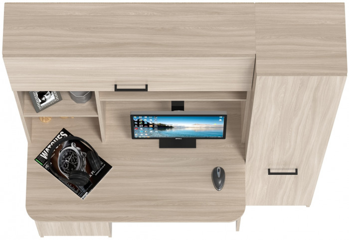 Стол рабочий 6-0603ТМяс.св Альфа, ясень шимо светлый