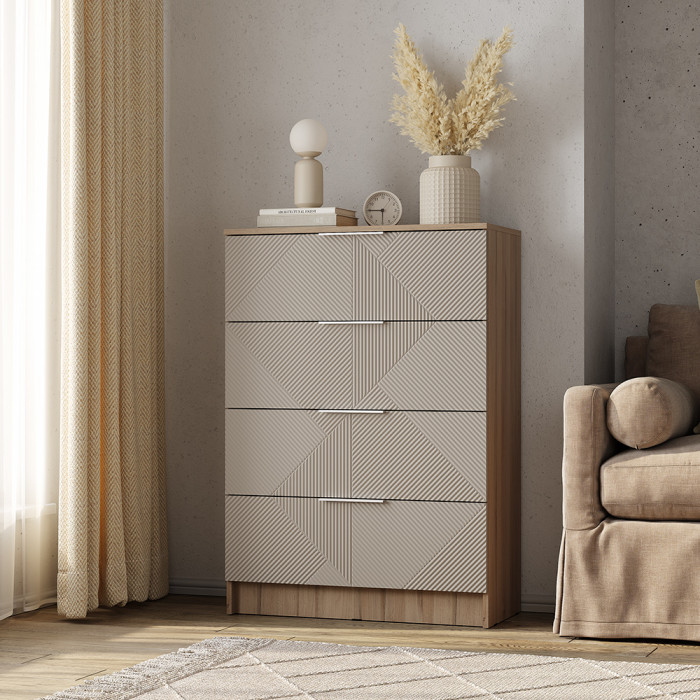 "Эмилия" КМ-02 комод Дуб смоки/Айриш (МФ03)