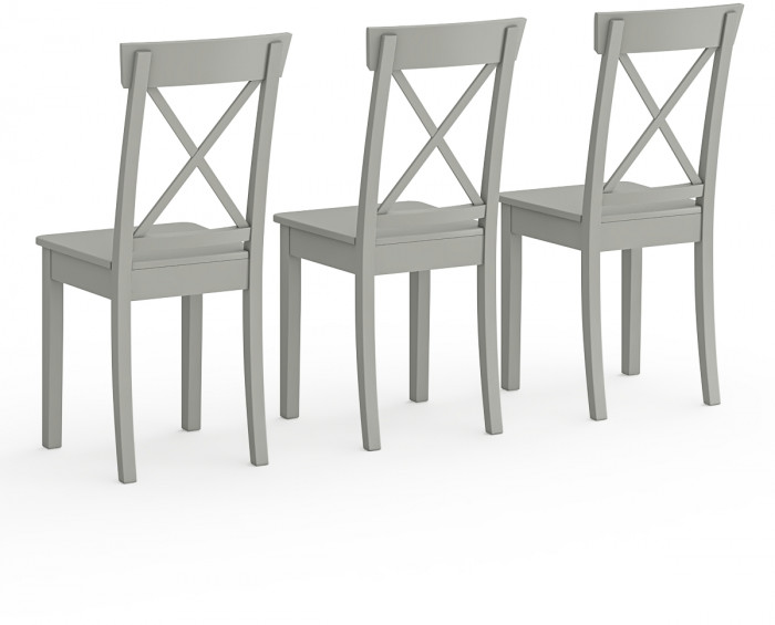 Три стула Мебель--24 Гольф-14 разборных, серый