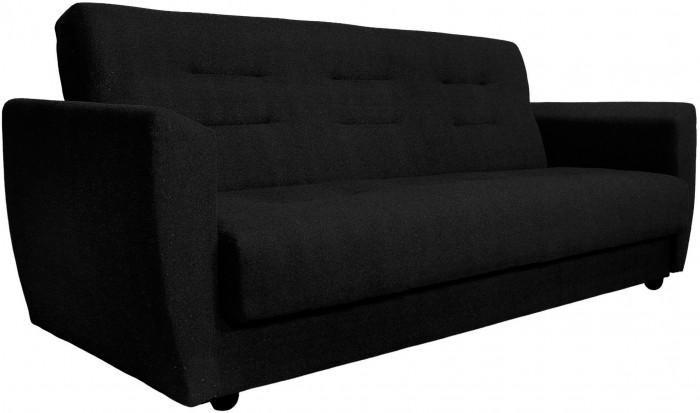 Диван-книжка Лира, 120х190, велюр черный