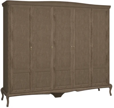 Шкаф для одежды пятидверный "Монако" - отделка Классик (лак)