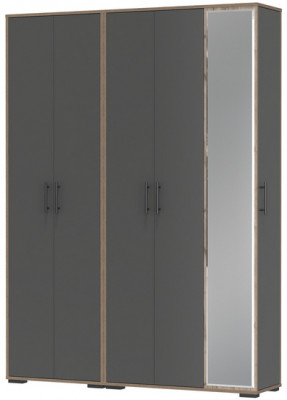 Прихожая Домино-мини + Шкаф для одежды Домино, дуб крафт табачный/графит