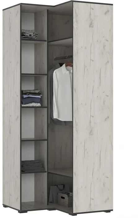 Норд Шкаф угловой, Дуб Крафт Белый