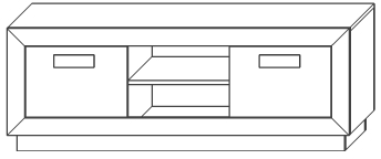 Тумба для медиатехники "Эстель" - Сосна шале/Бетон спаркс