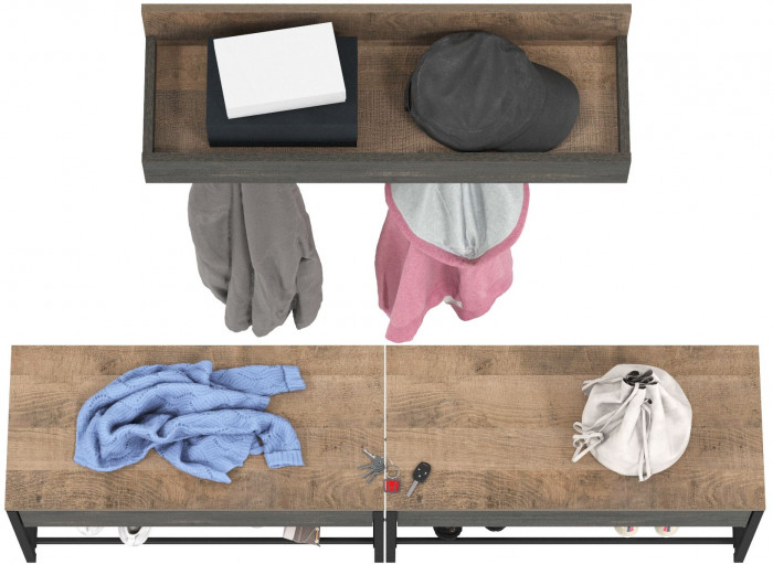 Трувор Прихожая 178, дуб гранж песочный/интра