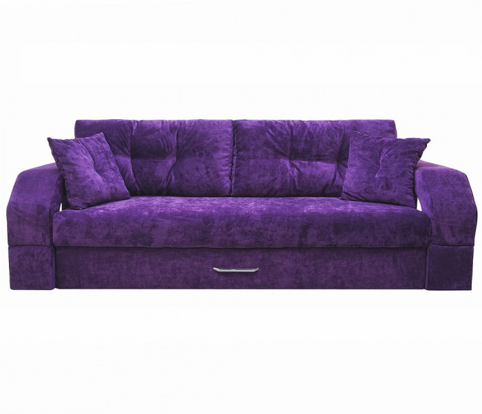 Диван-еврокнижка Манчестер 160х200, с подсветкой 08, велюр фиолетовый