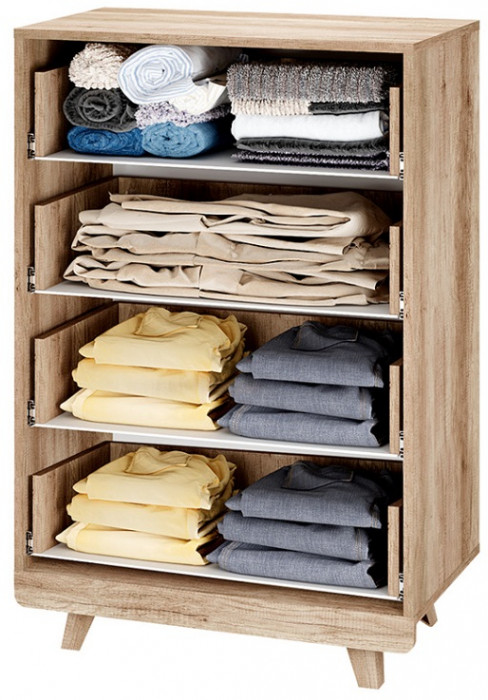 Комод "Мегаполис" КМ-02 Дуб каньон/М18 серый