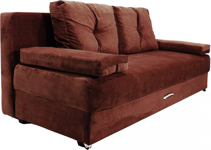 Диван-кровать Амстердам Мини Люкс, 150х195, еврокнижка, велюр, коричневый