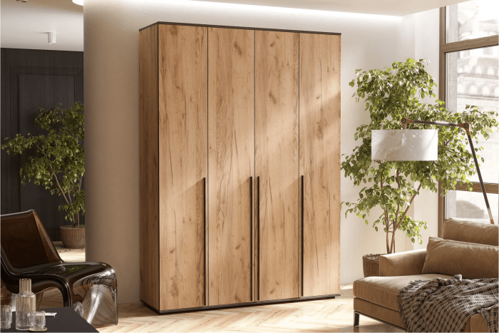 Норд Шкаф 4-х створчатый 1600 Дуб Крафт