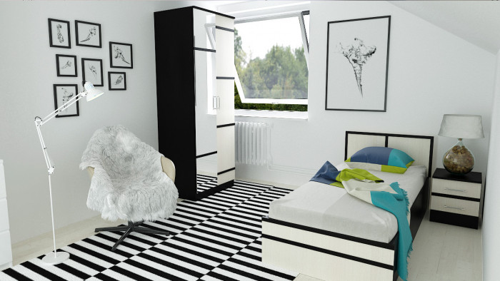 Сакура Кровать с ящиками 0900, венге/дуб лоредо