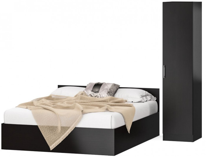 Кровать с ящиками 1600 + Пенал Стандарт, венге