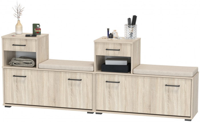 Лира ГК 2-0714+2-0714дубсон Тумба под обувь, дуб сонома